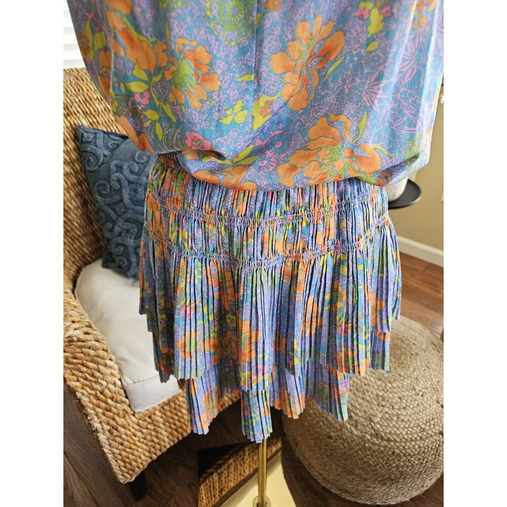 Current Air Anthropologie Smocked Waist Mini Dress Women's Size S - Picture 4 of 11